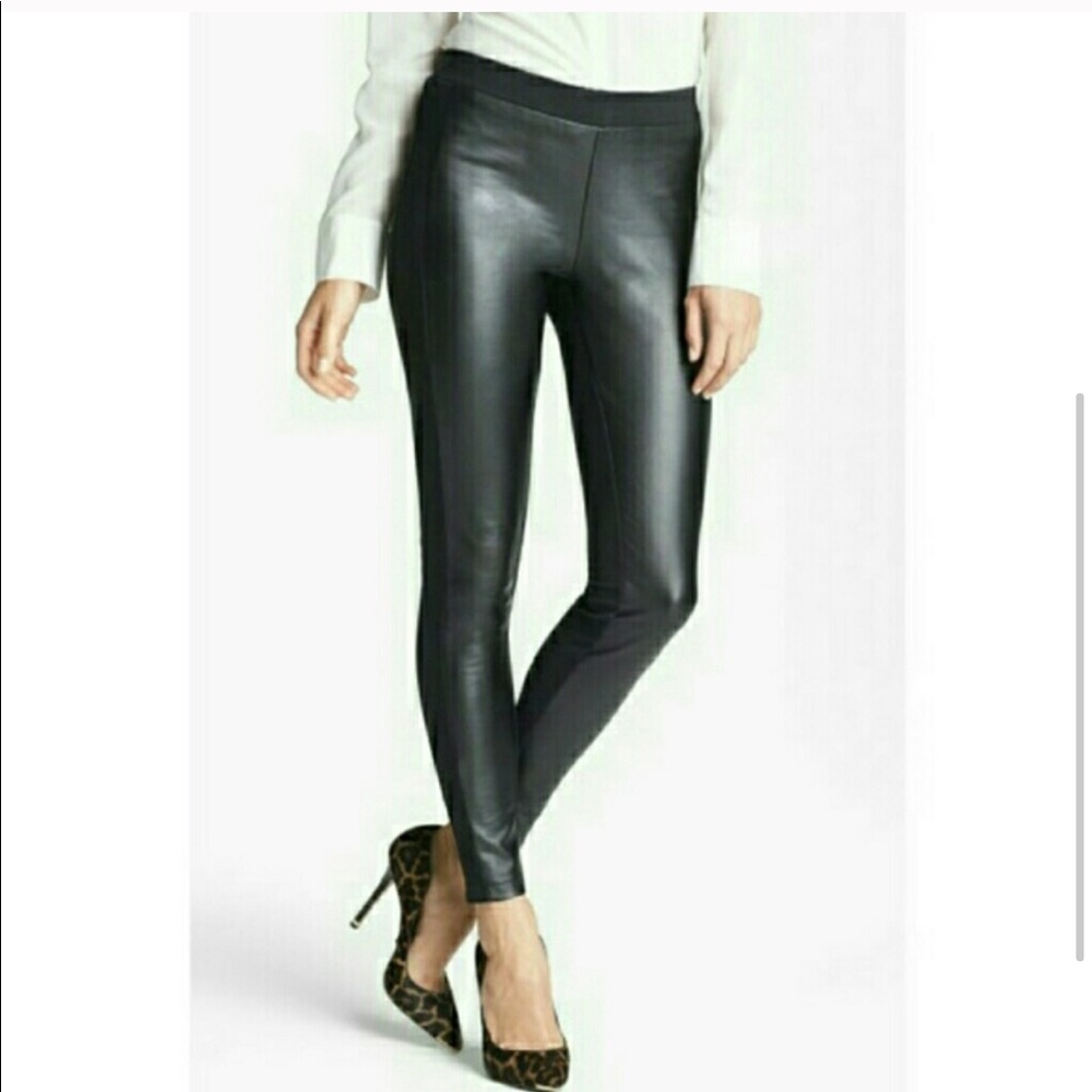 TROUVE Black Faux Leather Leggings Nordstroms Med